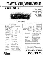 Sony TC-WR511 - Service Manual 